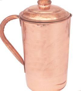 Copper <b>jug</b> set for aesthetic kitchen photoshoot setup water serving metal set with glasses durable reusable kitchen dining <b>drink</b> - Product Image 2