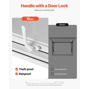 Finestra di Servizio in Lega di Alluminio 36x24 Pollici per Food Truck, Angolo di 85 Gradi, con 2 Funzioni Scorrevoli - Product Image 5