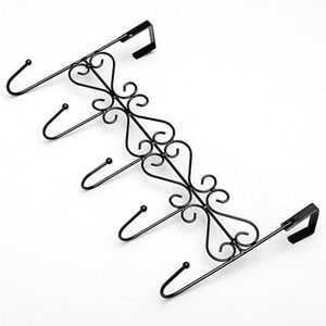 Colgador de puerta moderno de hierro, elegante organizador de pared para solución de almacenamiento en el hogar, cocina y baño - Product Image 6