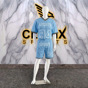 Ensemble T-shirt et short en mesh respirant à séchage rapide pour le sport, la course et l'entraînement, personnalisable avec logo, idéal pour l'été - Product Image 3