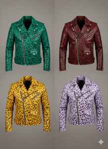 Veste d'hiver élégante en cuir véritable avec fourrure de vache, veste en cuir de luxe pour hommes - Product Image 2