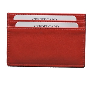 Most Popular Slim Card Sleeve High Demand Wholesale Genuine Full Grain Leather <b>RFID</b> <b>Wallet</b> Custom Logo Card Holder Credit Cards - Product Image 5