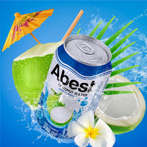 Meilleure eau de coco naturelle savoureuse 330ml en canette, boisson naturelle, fournisseur de jus en bouteille OEM sous marque privée A&B Vietnam - Product Image 6