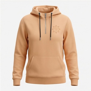 เสื้อฮู้ดดี้ผู้ชายปักโลโก้ตามสั่ง สีตามสั่ง แขนยาว ซิป ¼  กระเป๋าจิงโจ้ ผ้าฝ้าย กันลม - Product Image 1