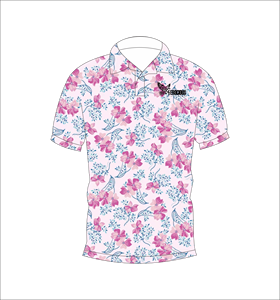 Custom <b>Pink</b> Floral <b>Polo</b> <b>Shirt</b> Moisture Wicking Short Sleeve Golf <b>Polo</b> Casual Summer Fashion Apparel - Product Image 1