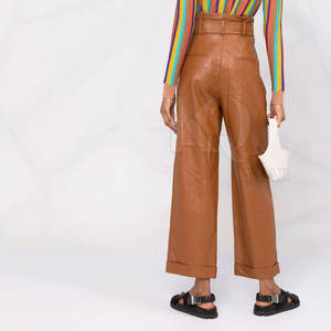 Pantalones de Cuero para Mujer, Diseño Moderno y Ajustado, para Looks Vanguardistas y Estilo de Guardarropa de Temporada - Product Image 6