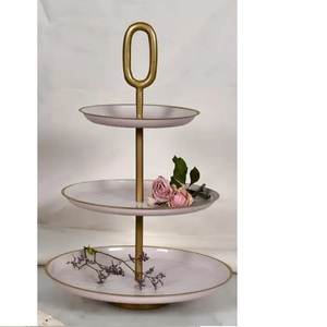 Customized Size Golden Designer Metal Cake Stand Classic Stylish New Metal 2 Tier Cake Stand At Wholesale Price - Product Image 4