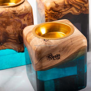 เครื่องเผาธูปศิลปะทำจากเรซินไม้จันทน์ธรรมชาติอันหรูหราที่เก็บธูปสำหรับศาสนาแบบดั้งเดิมอาหรับ - Product Image 2