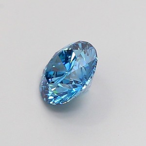 Diamant CVD de laboratoire taille ronde, 1,09 carat, couleur bleu vif fantaisie, clarté VS2, polissage excellent, pierre brute de qualité supérieure pour bague - Product Image 3