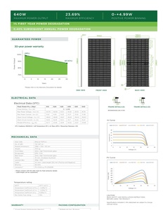แผงโซลาร์เซลล์แบบสองหน้า G12R สำหรับเซลล์ครึ่งแผ่น 640 วัตต์ กระจกสองชั้น ประสิทธิภาพ 23.69% - Product Image 5