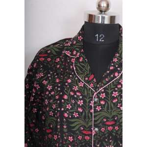 Vestido Floral Transpirable y Ecológico para Mujer, 100% Algodón, Tejido con Impresión Digital, Cuello en V, para Eventos Formales/Nocturnos, Verano/Invierno/Primavera - Product Image 2