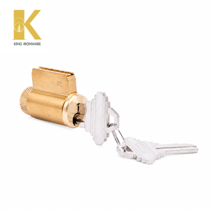 Cylindre de serrure personnalisé en laiton 32 mm, 2 clés avec gorge SX, laiton satiné, applications multiples pour portes - Product Image 2
