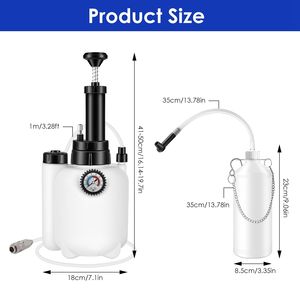 Kit Spurgo Freni Manuale Monoposto con Pompa Vuoto da 3L e Contenitore Olio Usato da 1L - Kit Riparazione e Spurgo Liquido Freni Auto - Product Image 3