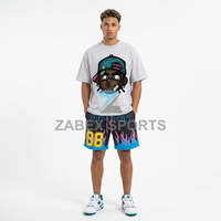 Ensemble T-shirt et short décontracté en coton surdimensionné pour homme – Tenue sportive d'été haut de gamme avec couleurs personnalisables et séchage rapide