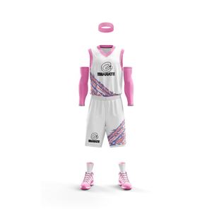 Venta al por mayor conjunto de uniformes de baloncesto personalizado de secado rápido nuevos kits de uniformes de baloncesto por sublimación - Product Image 5
