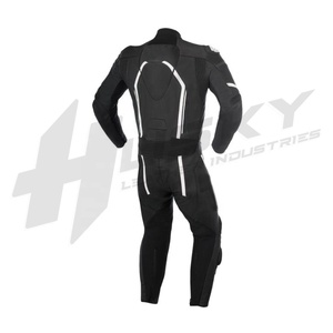 Combinaison Husky en cuir de vachette XL grande taille certifiée CE pour les industries du cuir combinaison de course moto automobile de haute qualité - Product Image 4