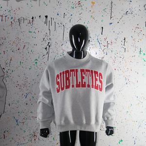 Sudadera de cuello alto SUBTLETIES HEATHER GREY 100% RED con apliques bordados, sudadera de cuello ancho URBAN PRODUCTIONS - Product Image 4