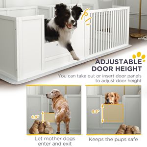 Cuccia per Cuccioli di Cani di Taglia Piccola, Media e Grande 165 cm x 80 cm con Tappetino Impermeabile e Porta Regolabile - Casette e Mobili per Animali Domestici - Product Image 4
