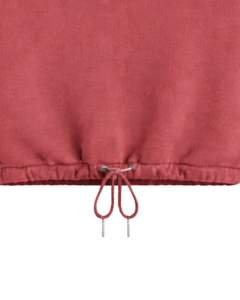 เสื้อฮู้ดครอปซิป ¼ ตัวสำหรับผู้หญิง สีแดง ผ้าฟลีซ ปรับชายเสื้อได้ สไตล์ลำลอง สตรีทแวร์ อุ่นสบาย แฟชั่นฤดูหนาว - Product Image 5