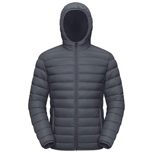 Water Resistant Windproof 100% Nylon Stand <b>Mens</b> Puffer <b>Jacket</b> Hood Quilted Winter Coat Outdoor Sports OEMODM Custom Branding - Product Image 2