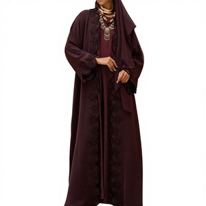 Best sale Kaftan Abaya Handmade Turkish Floor Length Long Sleeve Soft Breathable Fabric Loose Fit Casual Party Wear - Product Image 3