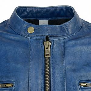 Chaqueta de Motociclista de Piel de Oveja para Hombre, de Alta Calidad, Cuero Genuino, Estilo Casual, para Motociclismo, Protección, Color Personalizado - Product Image 4
