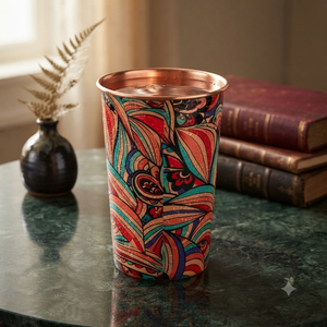 Vaso de Cobre Puro con Diseño Impreso, Hecho a Mano, Ayurvédico, para Agua, para Hogar, Cocina, Hotel, Bar, Venta al Por Mayor, OEM - Product Image 2