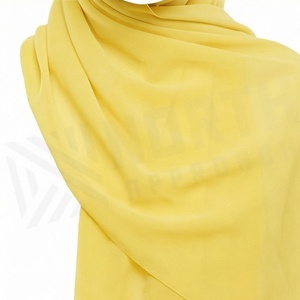 Women Solid Color Polyester Hijab Jersey Fabric Skin-Friendly Daily Wear Middle East Ethnic <b>Scarf</b> Shawl - Product Image 2
