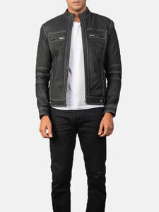 Vestes en cuir cloutées pour hommes, style personnalisé, fabriquées à la main, fabricant de vestes en cuir tendance pour hommes - Product Image 4