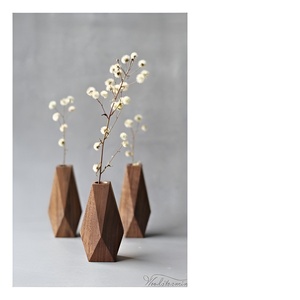 Elegant Modern Design Acacia Wood Handmade Flower Vases for Housewarming Decor - Product Image 6