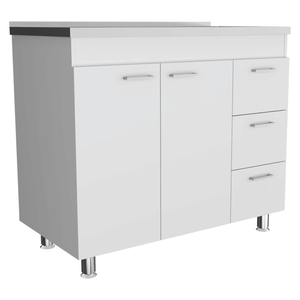 Mobile da cucina a tripla porta Rushville con Base a doppie porte e tre cassetti - Product Image 1