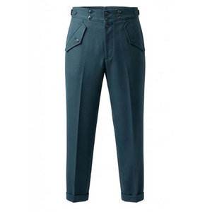 Pantalon de guerre allemand personnalisé, reproduction historique, design droit, en toile légère, coutures détaillées, coupe confortable - Product Image 1