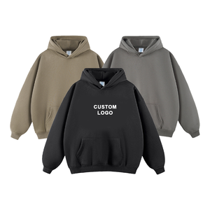 Sudadera con Capucha Negra para Hombre con Logotipo Personalizado, de Algodón y Felpa, Informal, para Otoño, con Bolsillo Frontal Estampado, Corte Regular - Product Image 5
