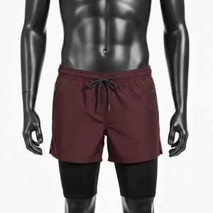 Shorts de fitness pour hommes personnalisés par sublimation, shorts de natation 2 en 1 pour hommes avec doublure de leggings de compression, vêtements de fitness tendance à séchage rapide - Product Image 1