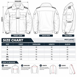 เสื้อแจ็คเก็ตยามรักษาความปลอดภัยพร้อมโลโก้สั่งทำ ผู้ผลิตชุดยูนิฟอร์มขายส่ง รับผลิตเสื้อผ้าสำหรับงานเฉพาะทาง แบรนด์ส่วนตัว ผู้จัดจำหน่ายเสื้อผ้าสำหรับงาน OEM ส่งออก - Product Image 6