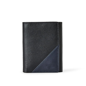 Portefeuille fin en cuir véritable personnalisé fait main avec fermeture éclair et doublure en PVC imperméable – Court, pour homme et femme - Product Image 1
