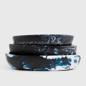 Novedad 2025: Juego de Vajilla de Resina Sólida con Diseño de Lujo, Ecológico y Apto para Lavavajillas, Kit de Utensilios para Ensaladas, Frutas y Cuencos para el Hogar - Product Image 2