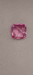 Zafiro rosa de alta calidad cultivado en laboratorio, corte cuadrado, piedra suelta, piedras de calidad premium para la fabricación de joyas. - Product Image 2