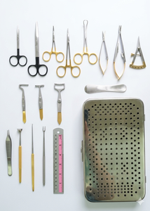 Juego de instrumentos para blefaroplastia de 17 piezas, cirugía ocular, cirugía plástica, acero alemán - Product Image 1