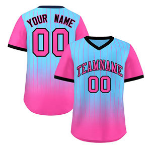 Camisetas de Béisbol con Cuello en V, Impresión Digital Personalizada, Transpirables, al por Mayor, Camisetas de Béisbol Lisas Baratas, Ropa Deportiva 100% Poliéster - Product Image 3