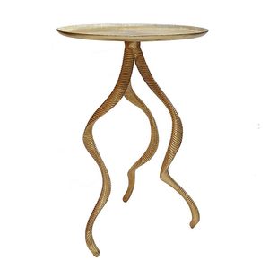 Decorative Hammered Metal Side <b>Table</b> With Unique Texture Finish For Luxury Home And Office Decoration - Product Image 3