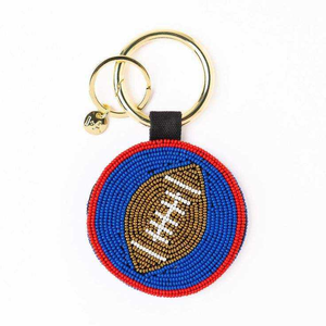 High Quality Handmade Seed Beads Game Day <b>Keychain</b> for Purse with Elegant Embroidery Finish - Product Image 6