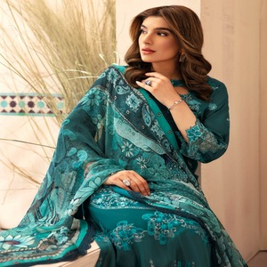 <b>Eid</b> Heavy Party <b>Dresses</b> for Women Embroidered Pure Cotton Lawn Three Piece Unstitch Salwar Kameez Ramsha Vol ANDAAZ Long Maxi - Product Image 2