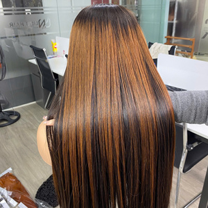 Perruque en cheveux humains vietnamiens de qualité supérieure, texture lisse, couleur brune cachée, super double trame, prix de gros - Product Image 3