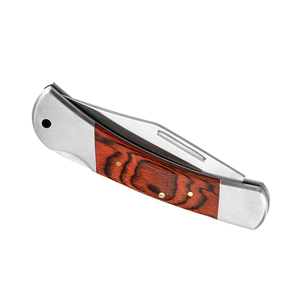 Cuchillo Plegable Táctico de Supervivencia de Acero Inoxidable y Madera, Grabado Láser, Personalizable OEM, Venta Caliente EP - Product Image 3