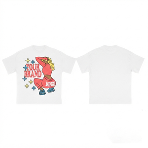 เสื้อยืดผู้ชายเรียบง่าย 220 GSM ผ้าคอตตอนเจอร์ซีย์พรีเมียม สีขาว สกรีนลายแบบ DTF ปักลาย ป้องกันการยับ คอโอ แขนสั้น - Product Image 1