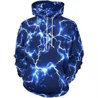 Sudadera con Capucha de Felpa 100% Algodón, Impresa en 3D, Corte Regular, con Logotipo, Tejido Transpirable de Secado Rápido para Otoño - Product Image 3