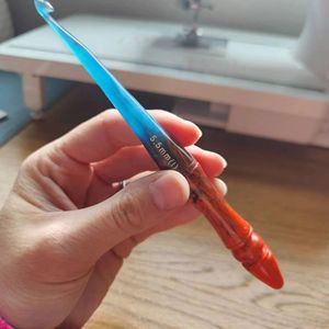 เข็มโครเชต์ดีไซน์สวยงามตามหลักสรีรศาสตร์ ขนาด 3 มม. 15 มม. ความยาว 20 ซม. ชุดโครเชต์หรูหราทำมือ อุปกรณ์เย็บปักถักร้อย - Product Image 4