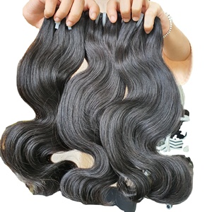 มัดผมลอนคลื่นมือมนุษย์100% หูถึงหูมัดผมมนุษย์เวียดนาม - Product Image 4