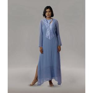 Elegante Vestido Casual para Mujer en Georgette con Elegante Trabajo de Parches de Seda y Forro de Tafetán Suave para Fiestas - Product Image 2